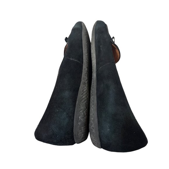 Gentle Souls‎ Womens Black Suede Loafers With Bow Detail Size 9.5M - Picture 8 of 8